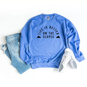 Better On The Slopes Mountains Graphic Sweatshirt