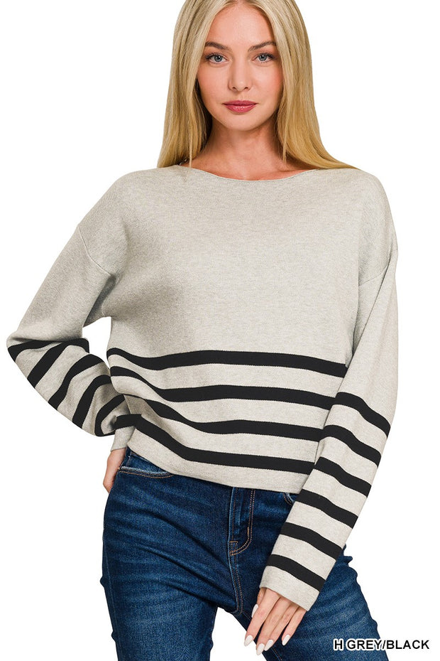 Stripe Crop Sweater