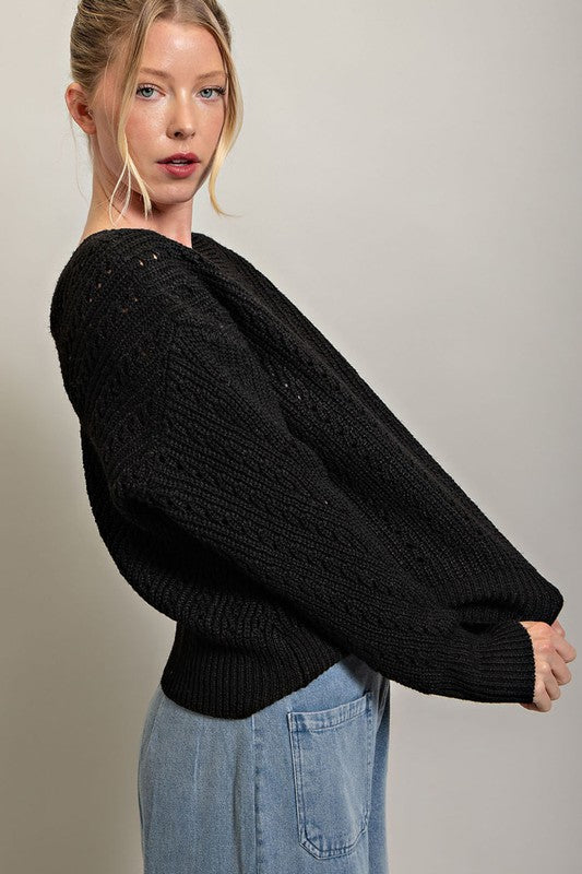 V Neck Cozy Knit